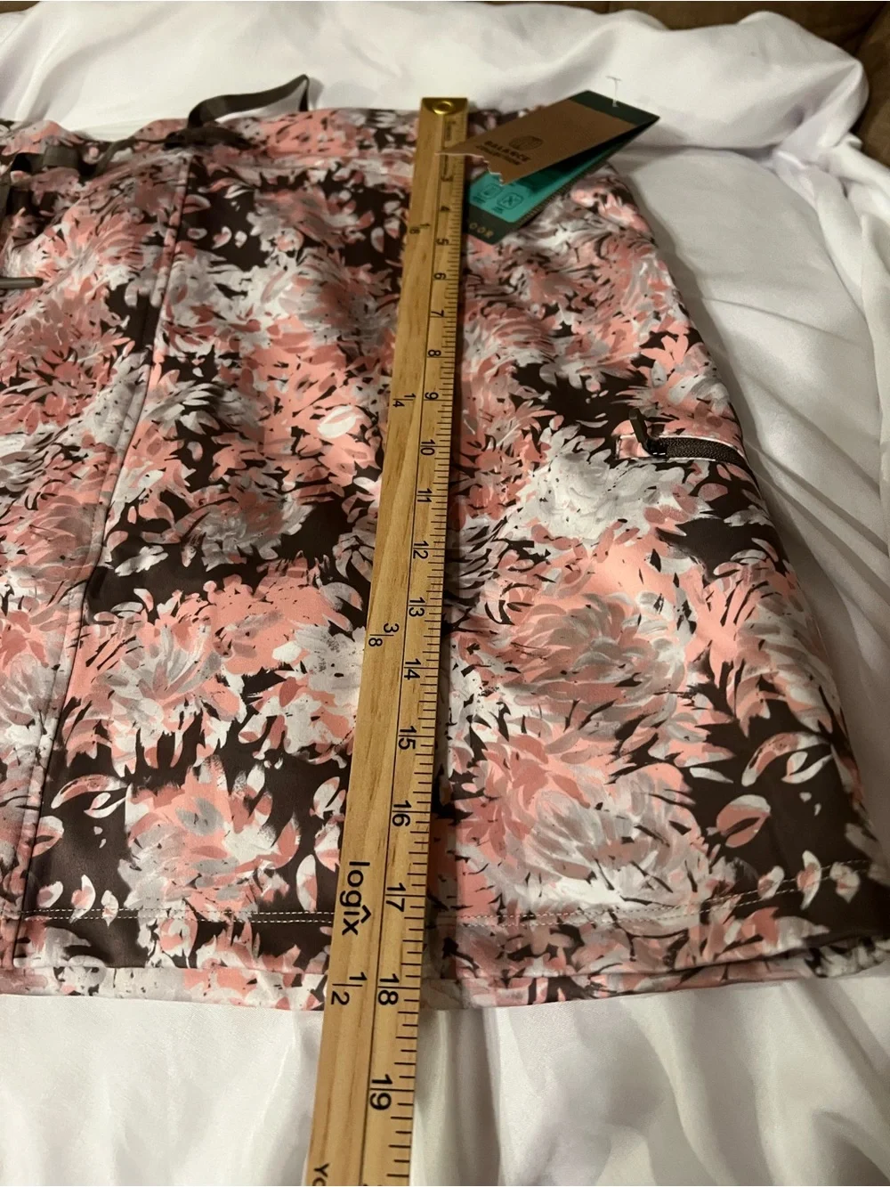 Women’s Floral Print Pink and Brown Skort with Drawstring